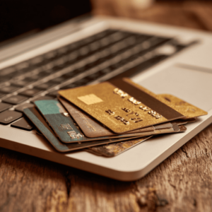 laptop and credit card